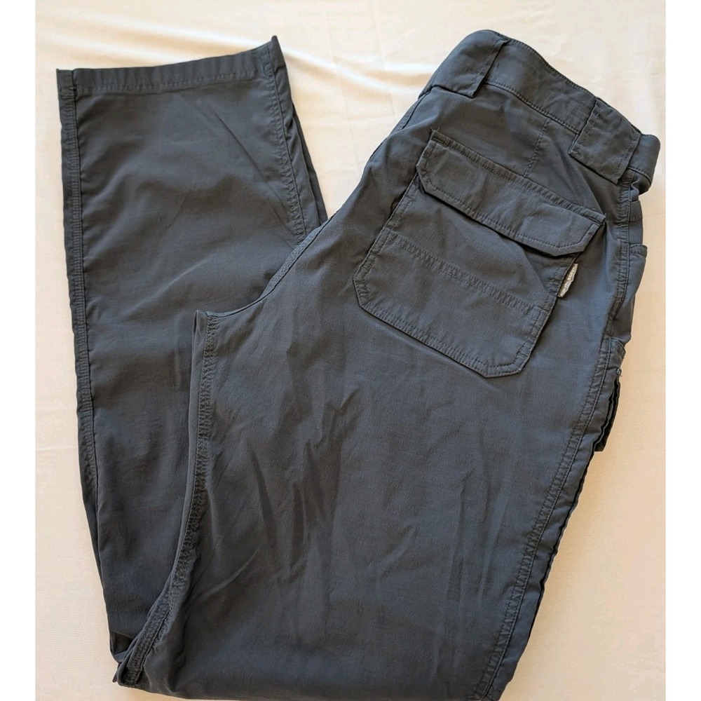 Duluth Trading Co Men 38x36 Dry On The Fly Relaxed Fit Cargo Pants Nylon Gray